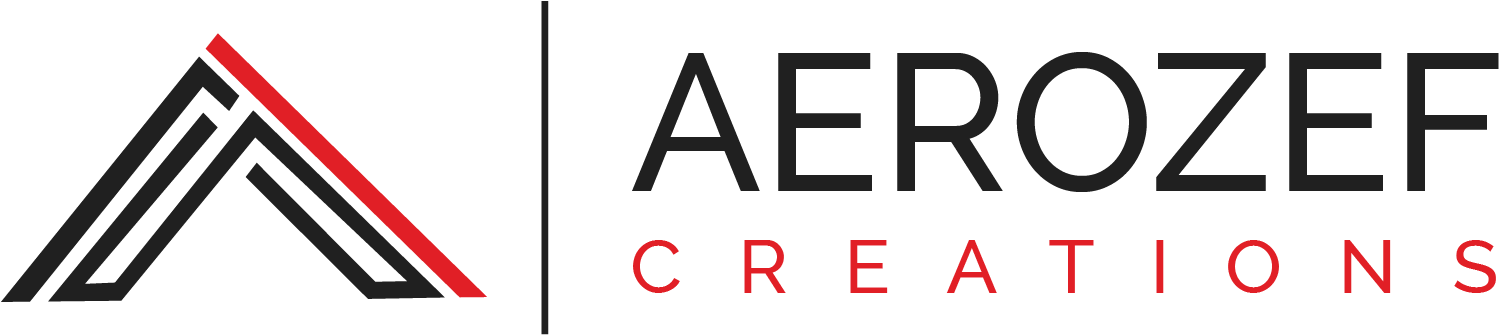 Aerozef Creations Logo 壁紙 — Aerozef Creations 的時尚黑紅標誌，具有風格化的山或箭頭形狀。