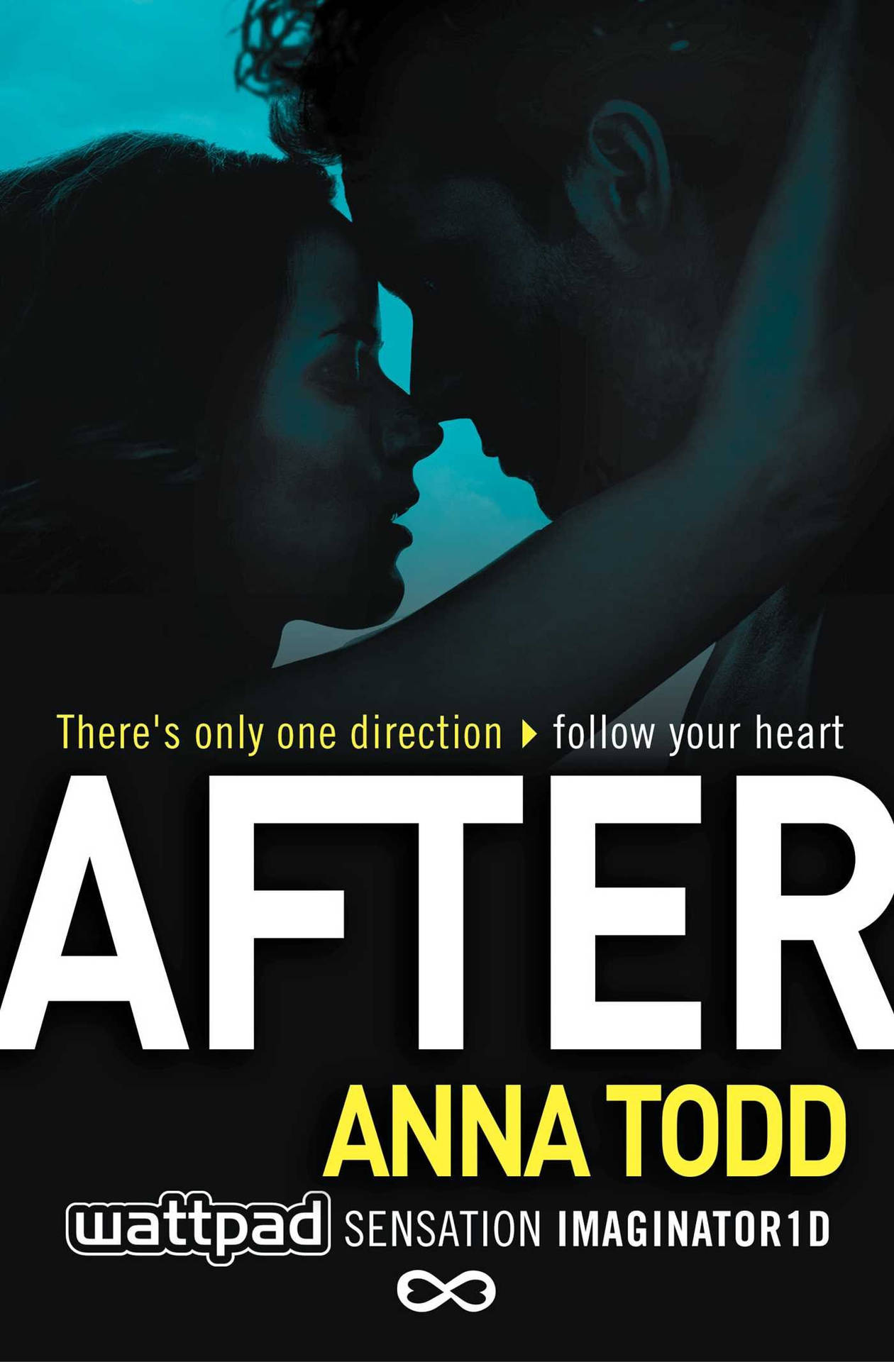 剪影情侶擁抱，書名為安娜·托德的《After》。
