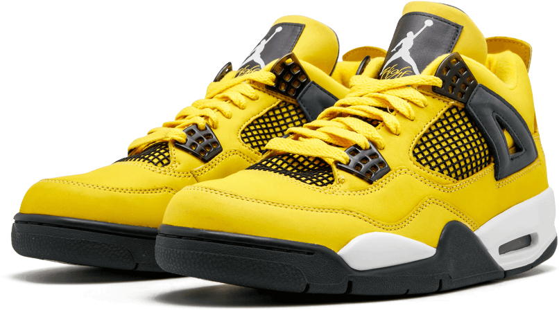 黃色Air Jordan 4運動鞋 壁紙