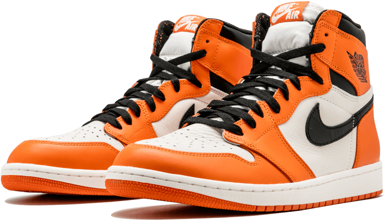 橙白色 Air Jordan1 運動鞋 壁紙