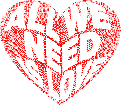 All You Need Is Love 心形圖案 壁紙