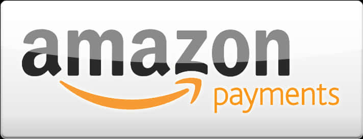 Amazon Payments Logo 壁紙 — Amazon Payments 標誌，黑色文字和橙色箭頭，位於淺灰色漸變背景上。
