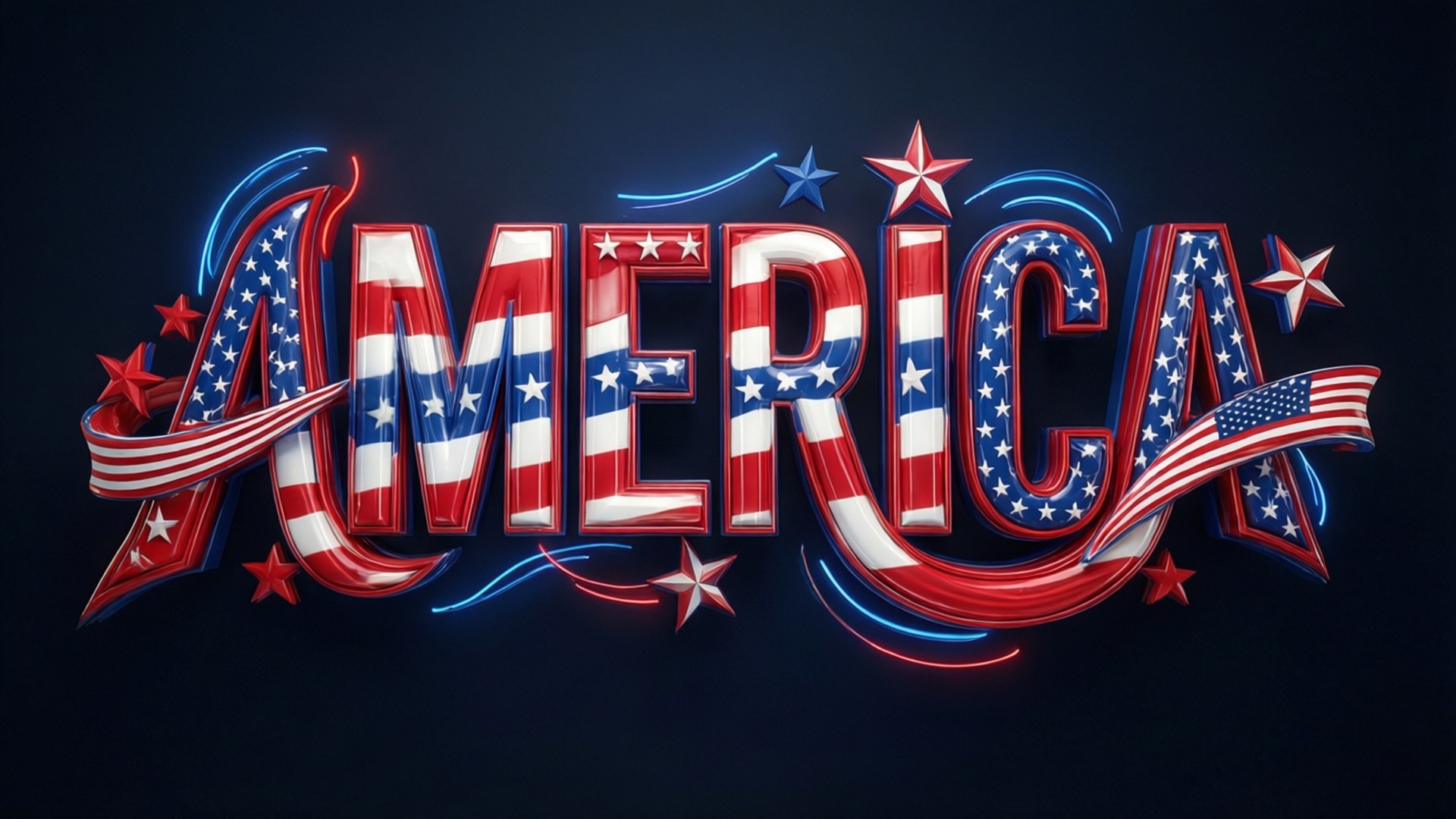 America 字體設計 壁紙