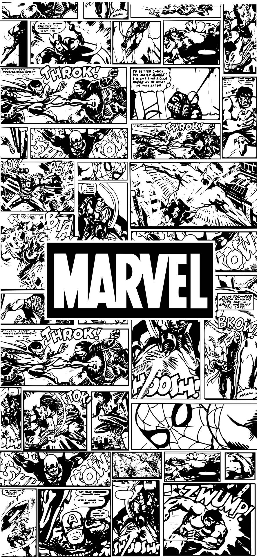 Marvel 漫畫畫面，展示超級英雄與反派在行動中。