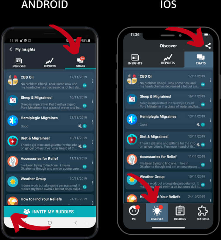 Android 與 iOS 應用程式介面比較
