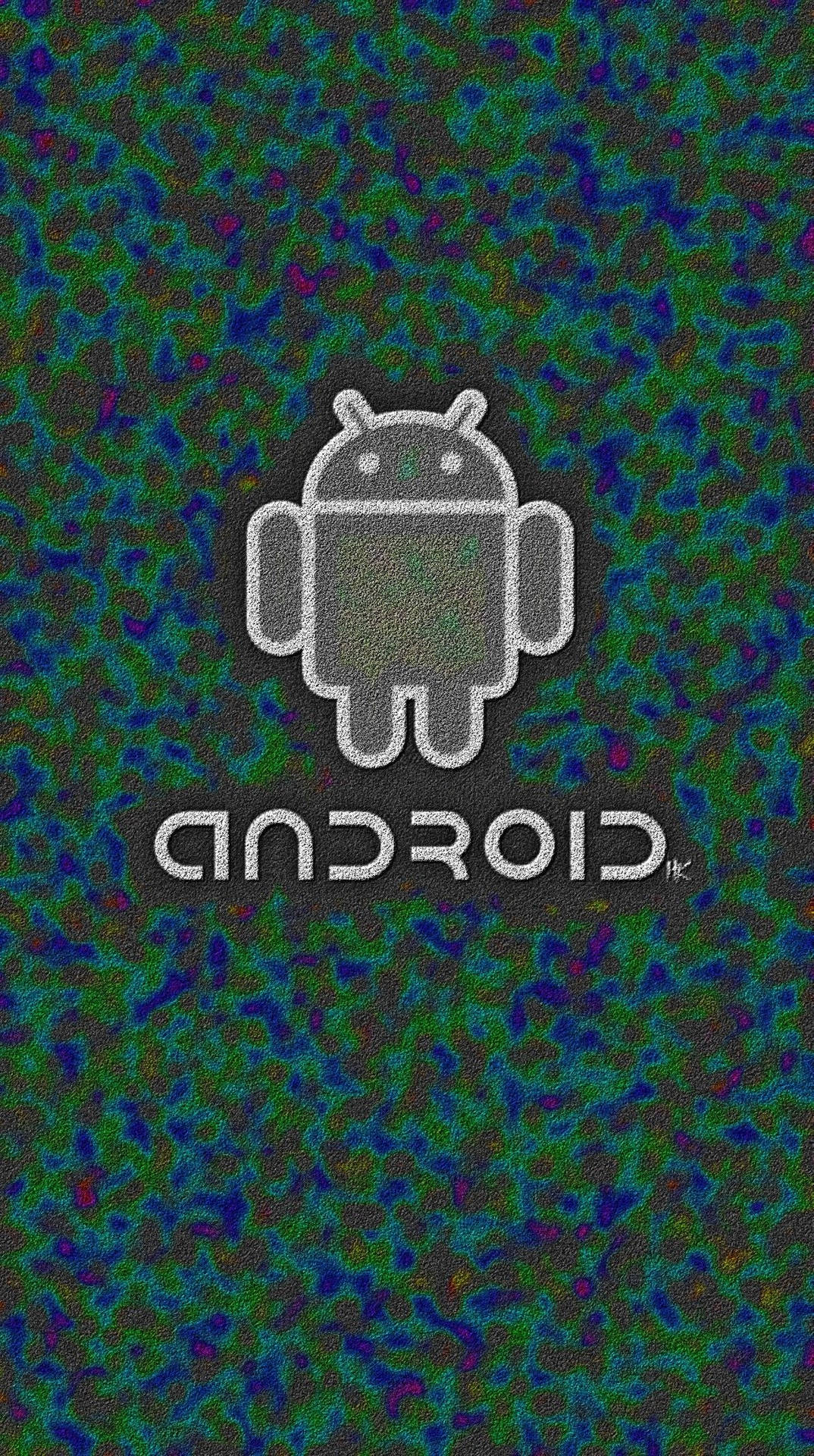 帶紋理數碼背景上的Android機械人標誌