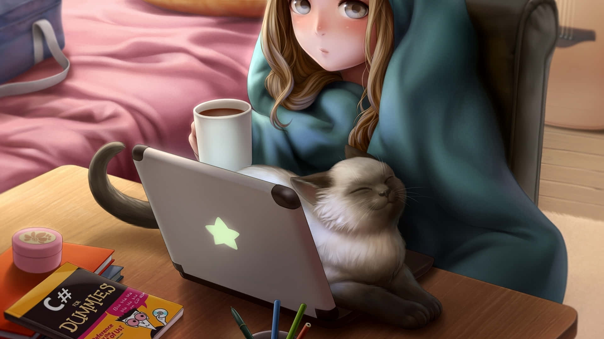 Anime Cat 背景 壁紙