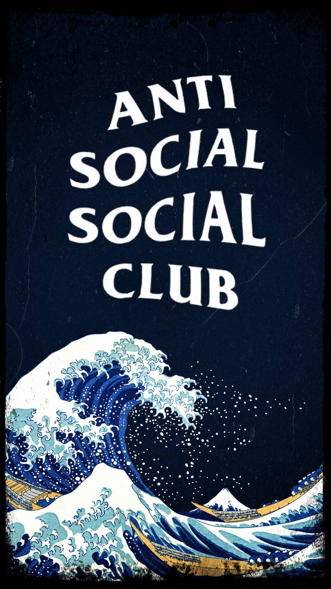 一幅波浪插圖，以粗體白色字母顯示「ANTI SOCIAL SOCIAL CLUB」文字。 — 俱樂部 壁紙