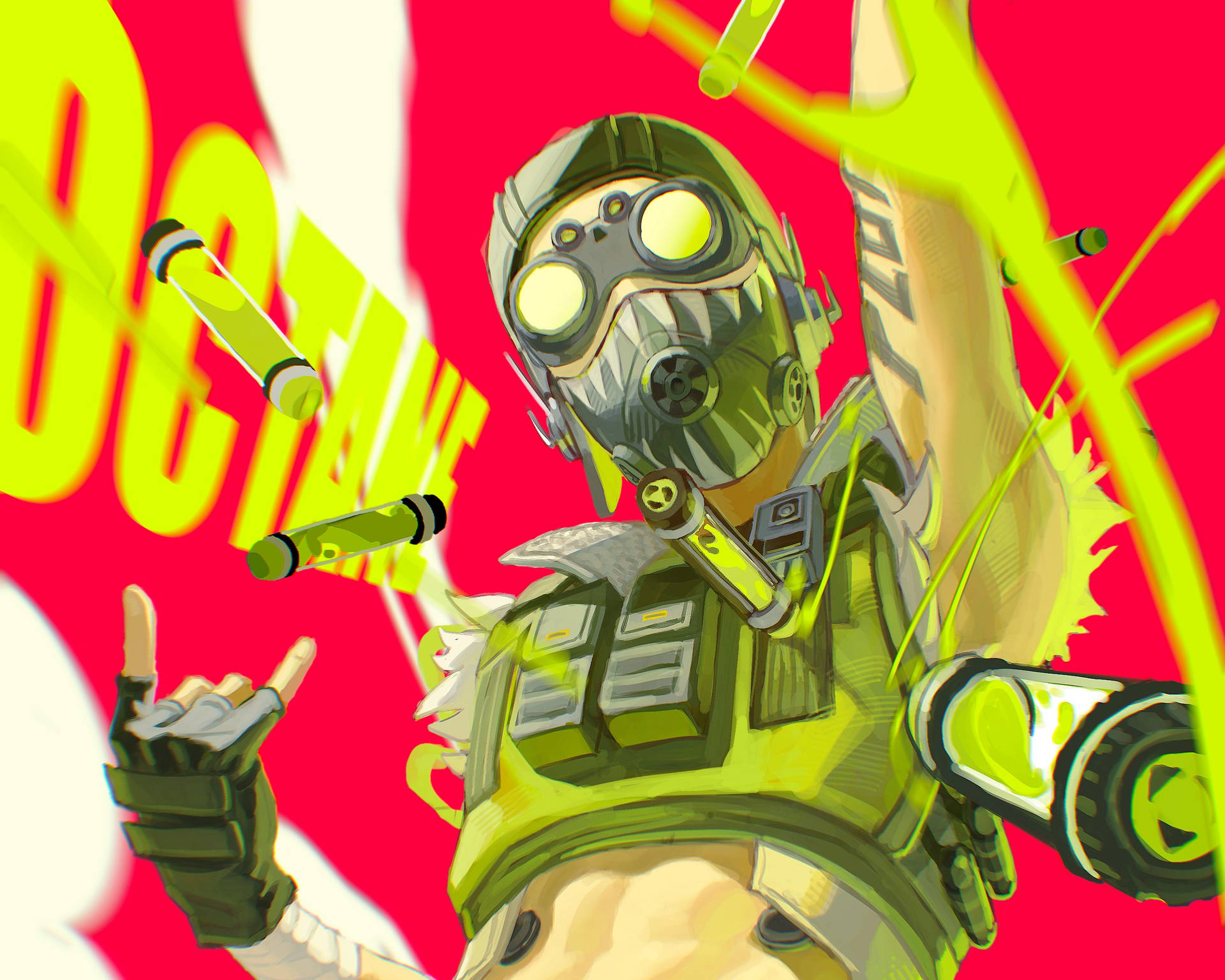 Apex Legends 奧克坦身穿綠色裝扮