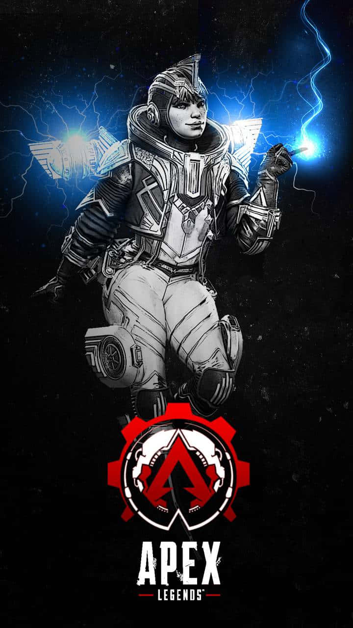 身穿未來盔甲的Apex Legends角色在太空中揮舞閃電