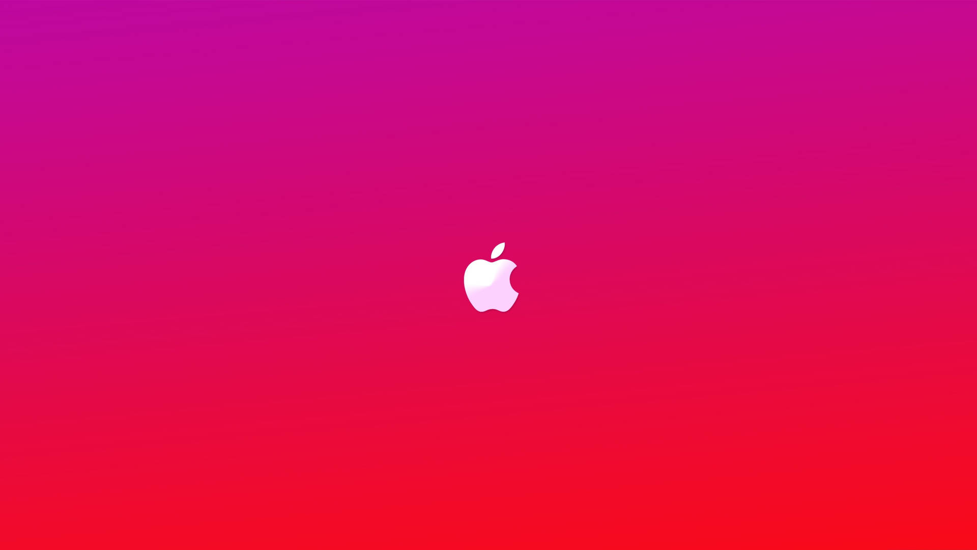 白色Apple標誌在粉紅色到紅色的漸變背景上