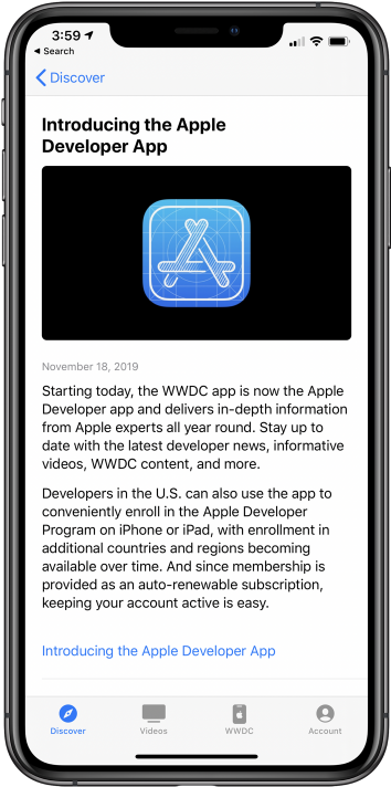 Apple Developer App 公告 壁紙