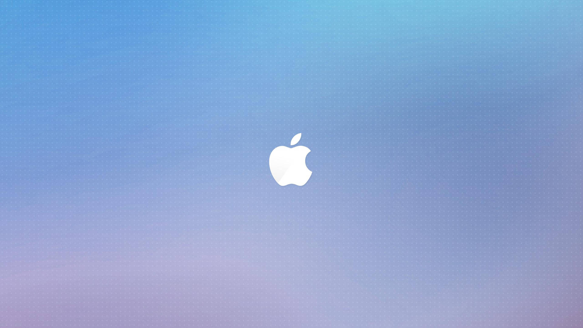 白色Apple標誌在藍色到紫色的漸變背景上。