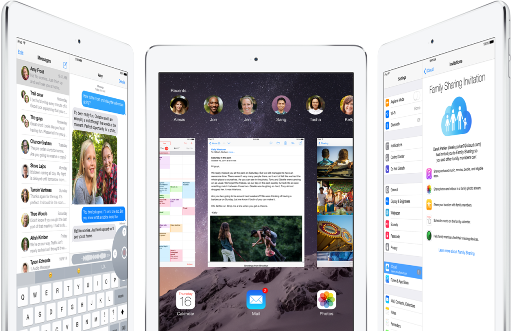 Apple iPad 型號展示各項功能 壁紙