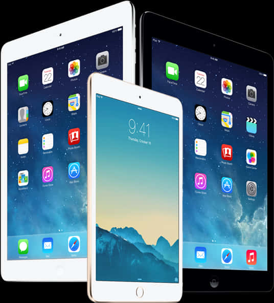Apple iPad 系列機型展示