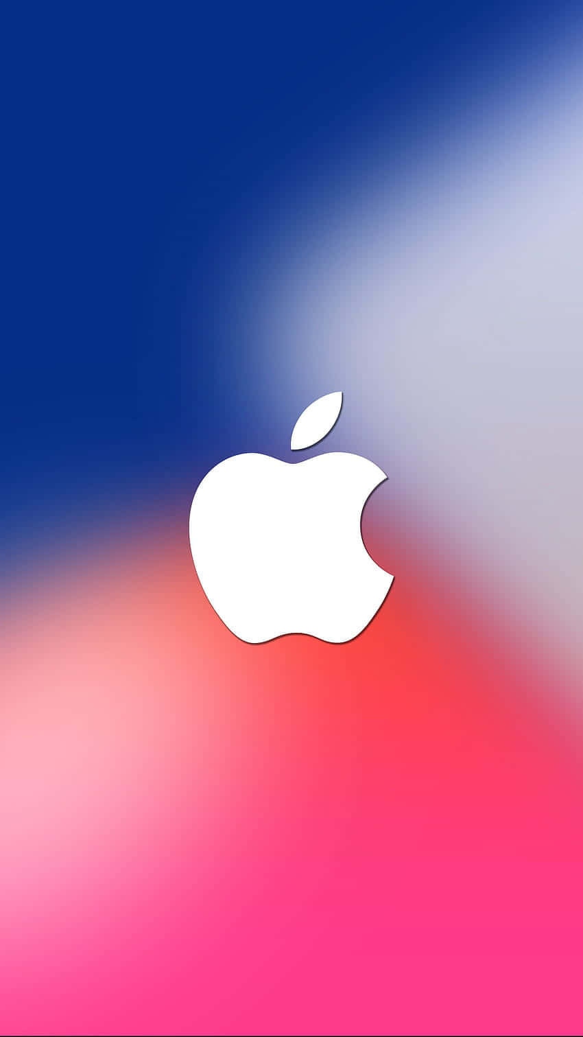 白色Apple標誌在藍色到粉紅色漸變背景上。