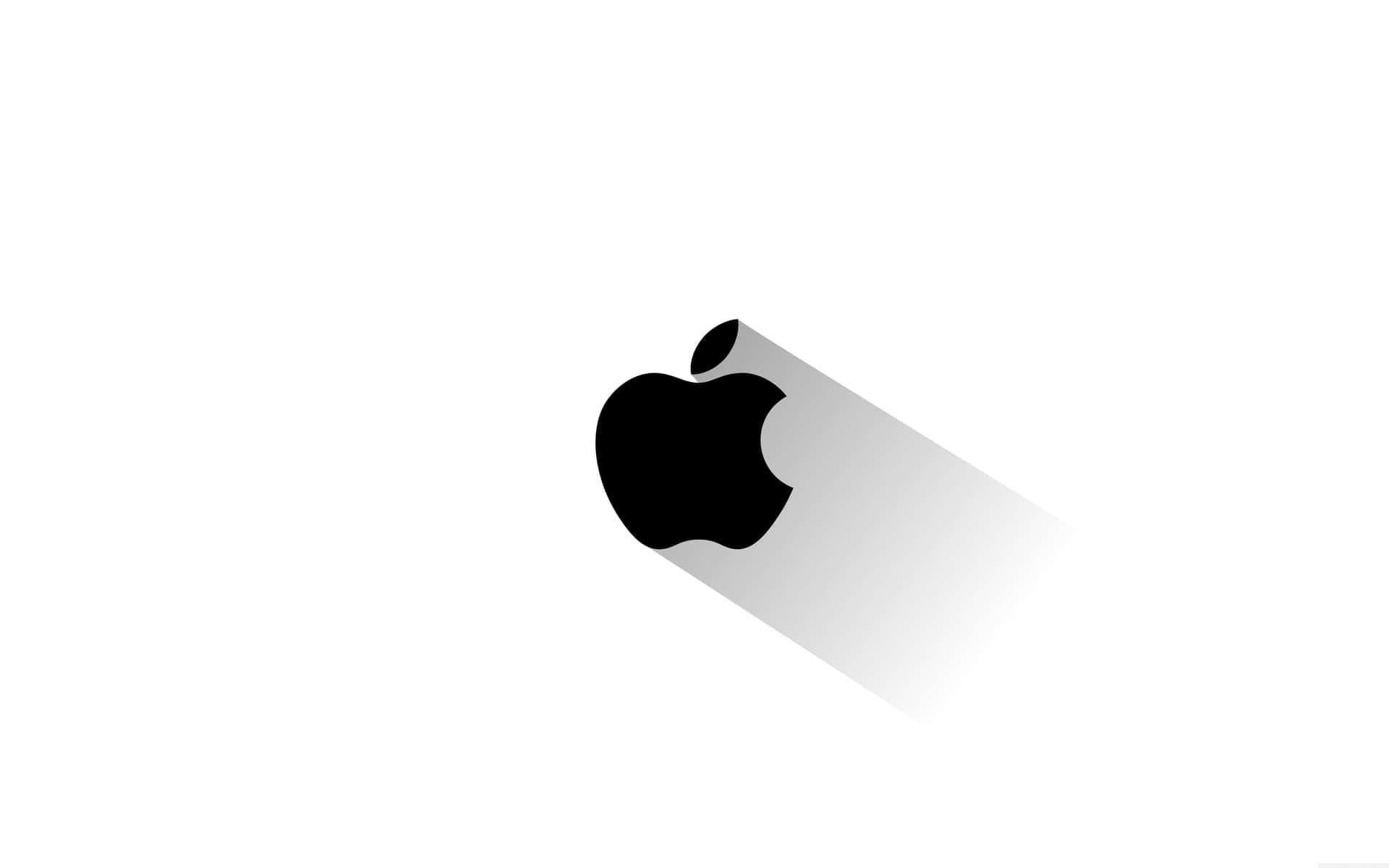 白色背景上帶有陰影的黑色Apple標誌