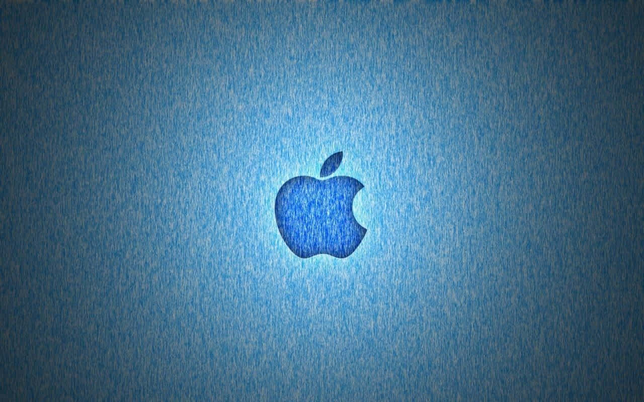 藍色Apple標誌在紋理藍色背景上