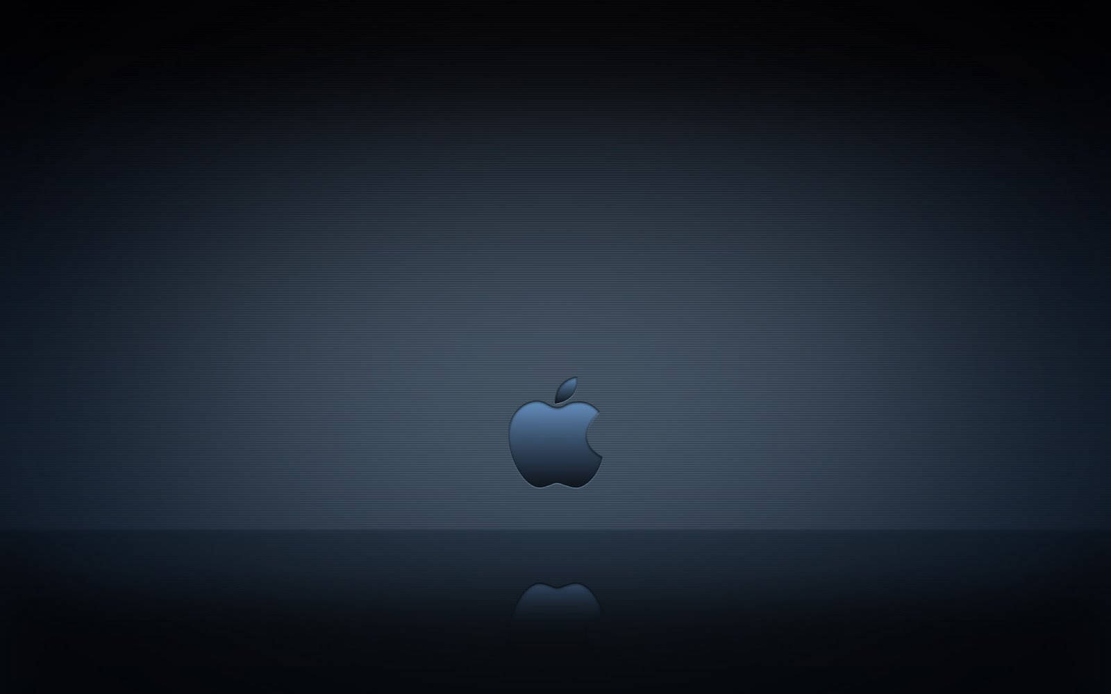 深色漸變背景上帶有倒影的Apple標誌