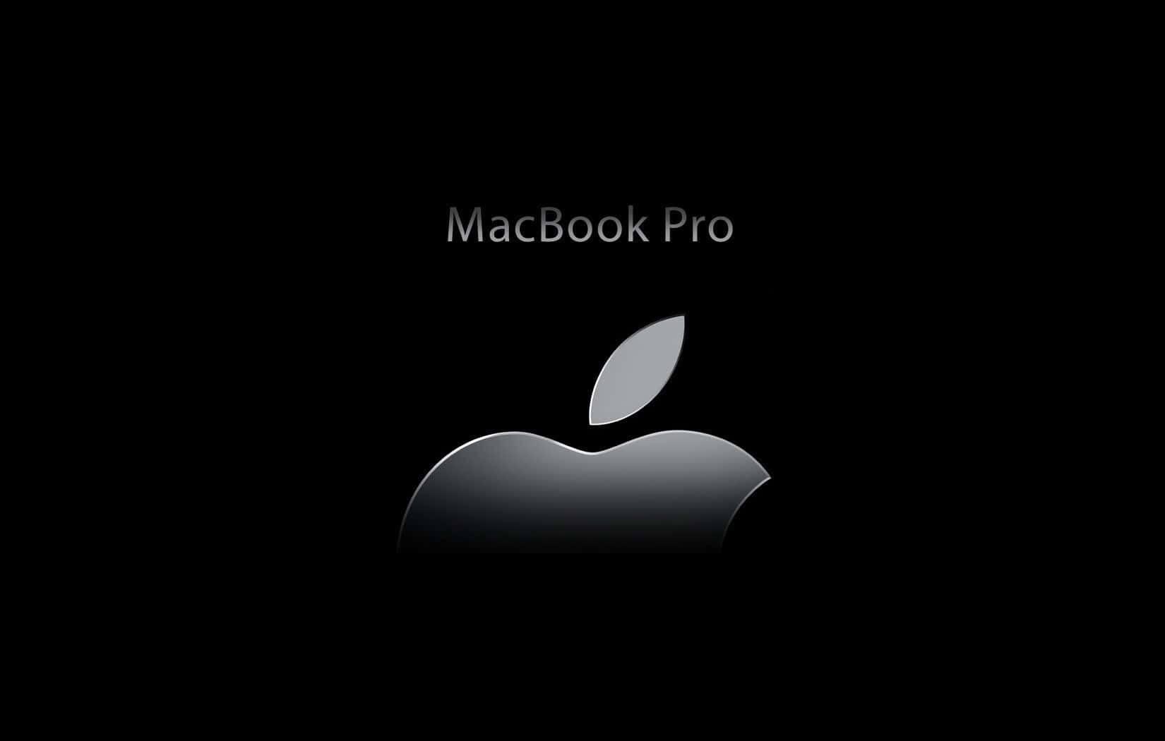 黑色背景上的Apple MacBook Pro標誌