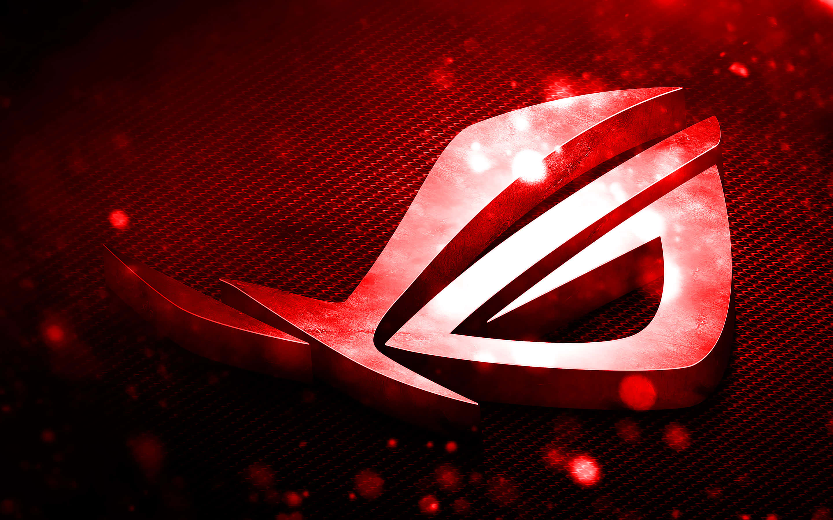 ASUS ROG 標誌配紅色背景 壁紙