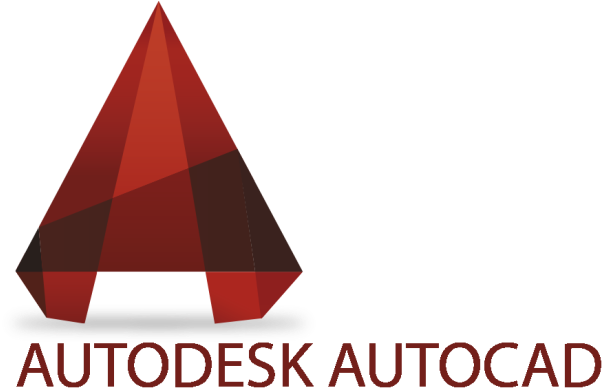 Autodesk AutoCAD 標誌 壁紙 — 一個大膽的紅色幾何Autocad標誌，帶有金屬底座，背景為純黑色。