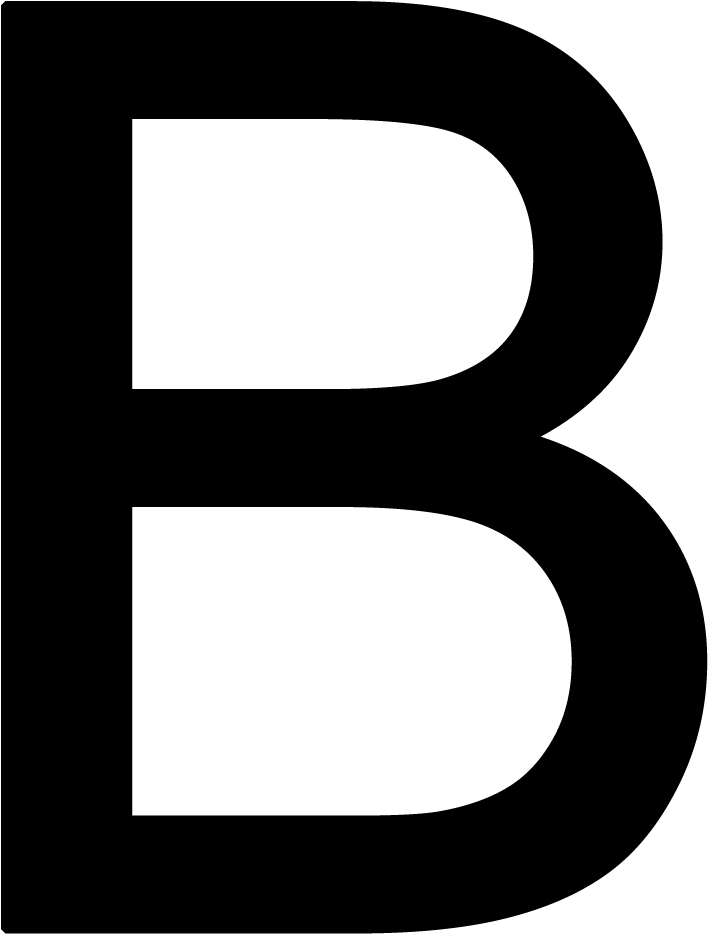 粗體字母B圖形 壁紙 — 純黑色背景，沒有可見的元素或細節。