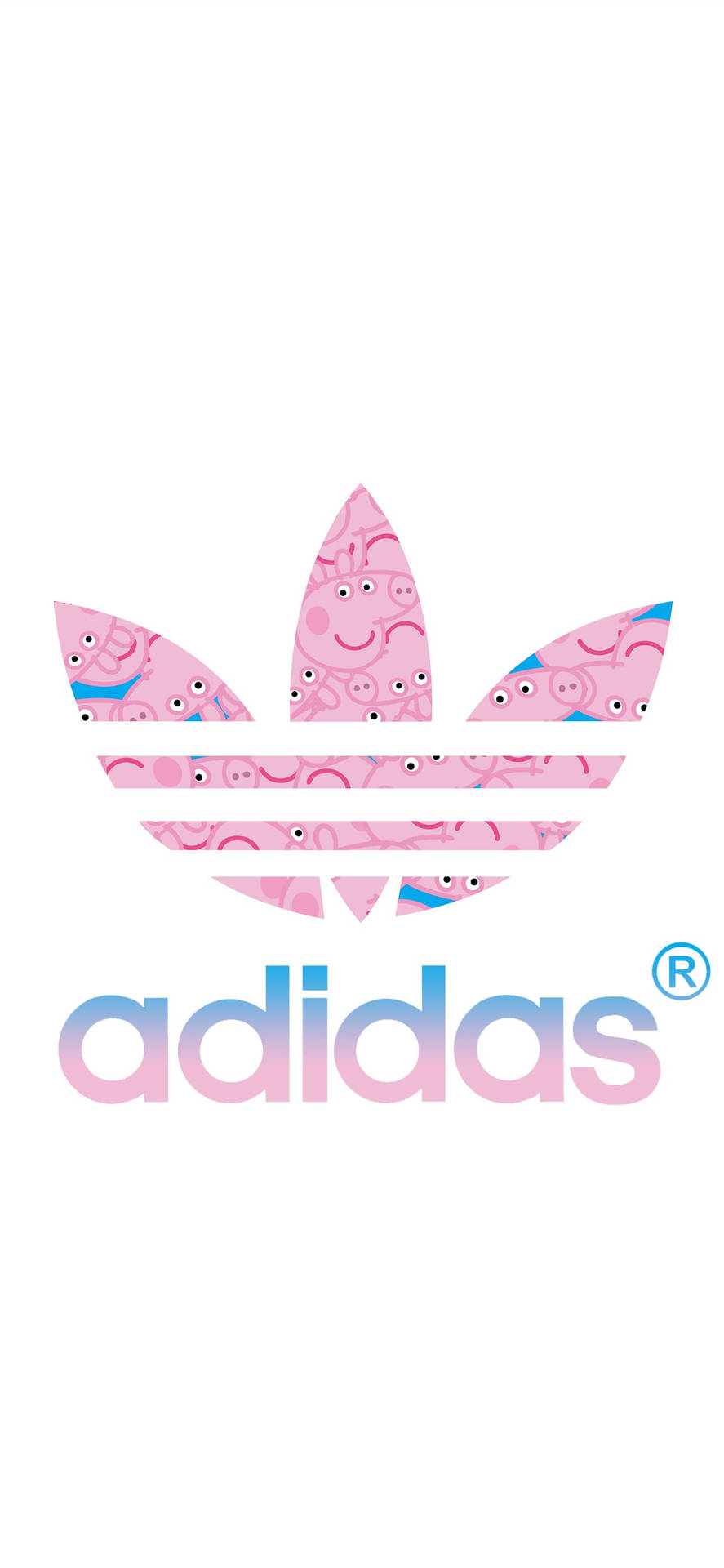 三葉草設計內帶有Peppa Pig角色的Adidas標誌。