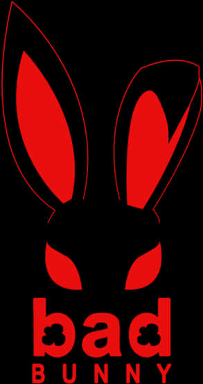 Bad Bunny 標誌 紅黑配色 壁紙