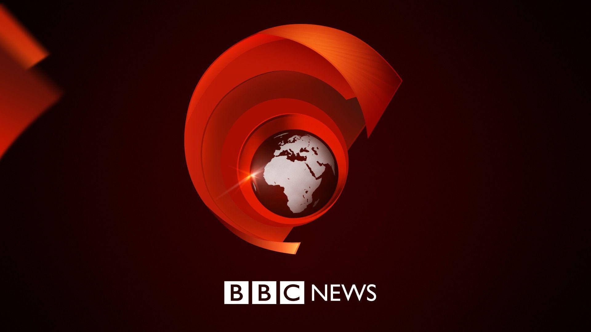 BBC News標誌，地球位於深色背景上的紅色環中。
