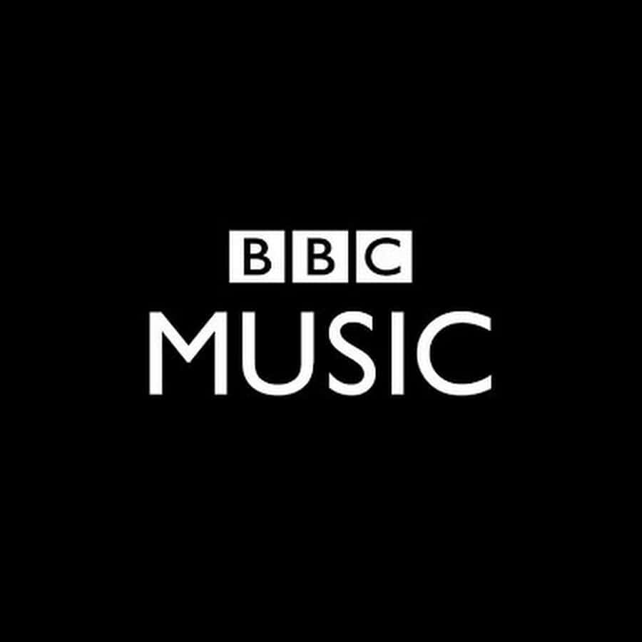 黑色背景上的白色BBC Music標誌文字