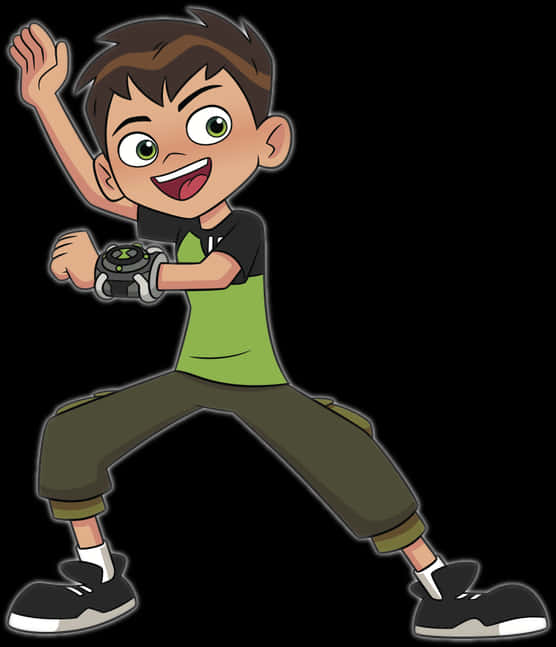 Ben10 興奮展示Omnitrix姿勢 壁紙