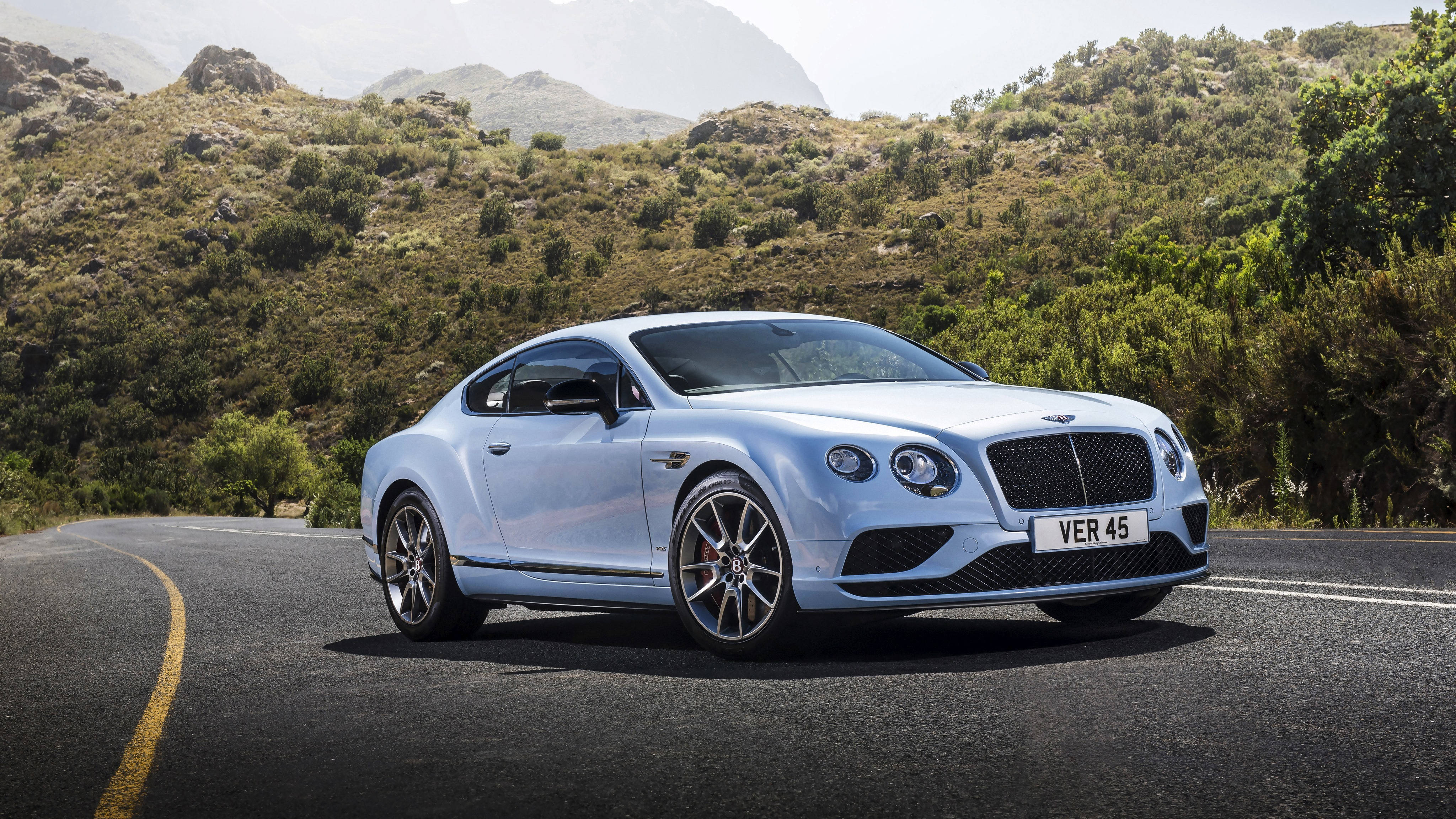 Bentley, Continental, GT, 白色, 側面, 道路 壁紙