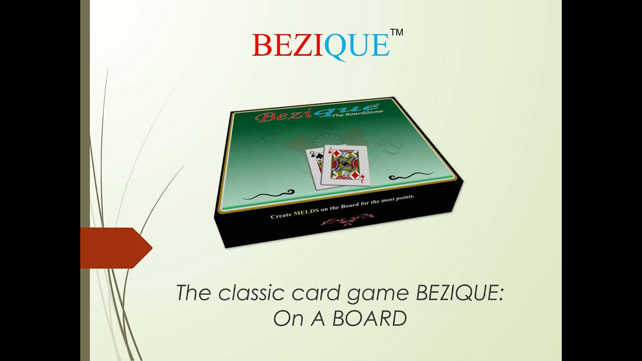 BeziQue卡牌遊戲盒，上面有兩張卡牌和宣傳文字。