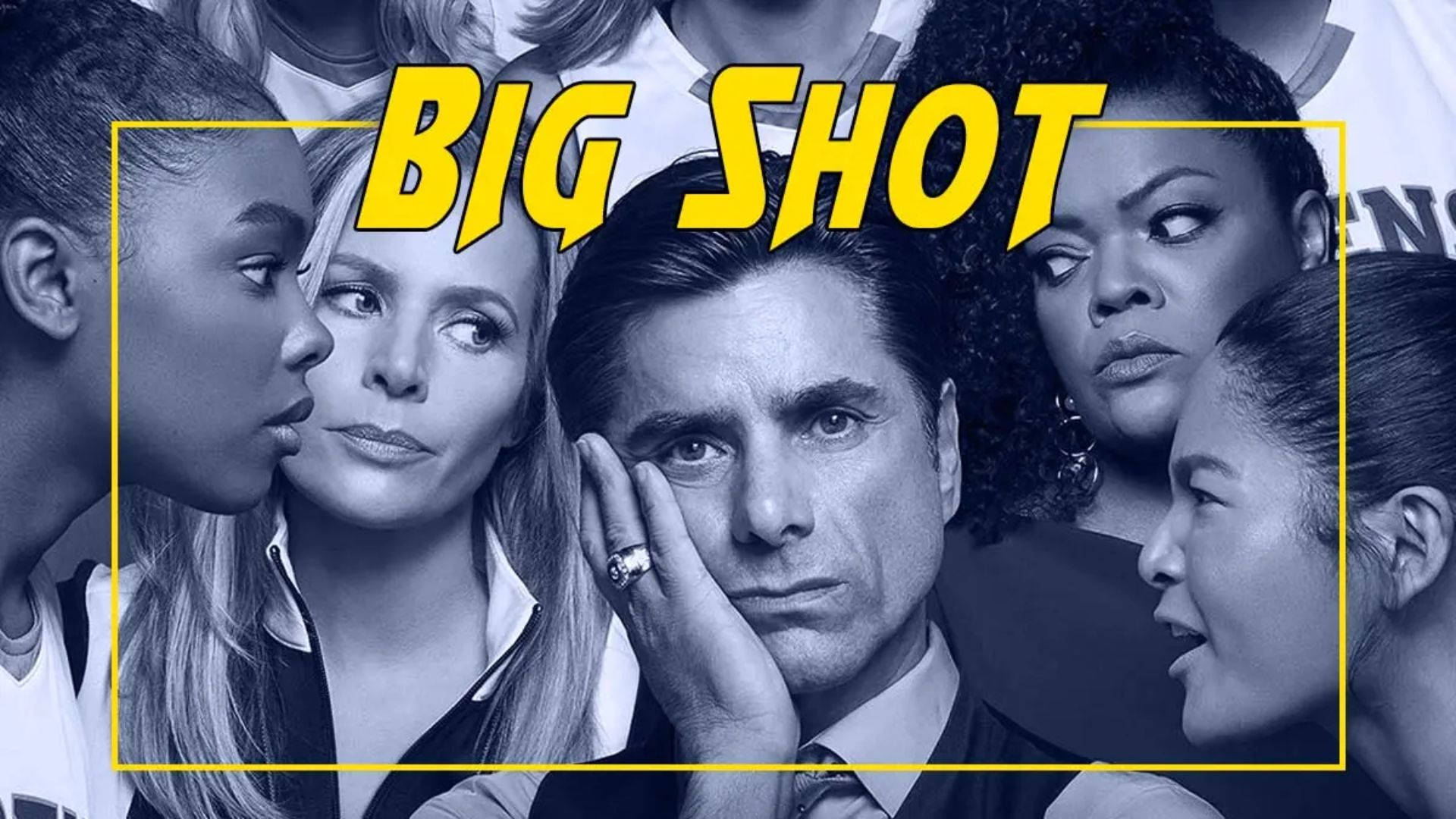 電視節目海報，展示一名男性被女性包圍，並帶有「BIG SHOT」文字。