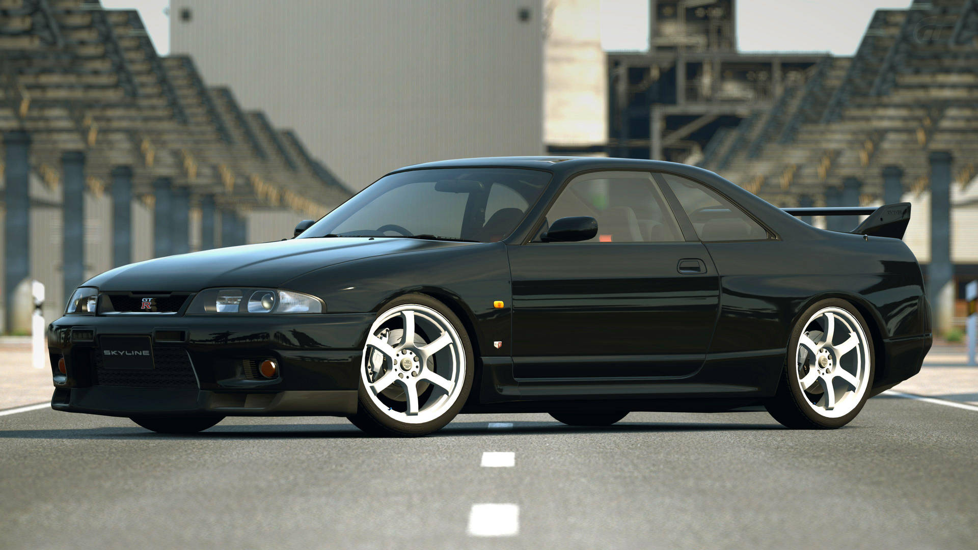黑色尼桑Skyline GTR R33壁紙
