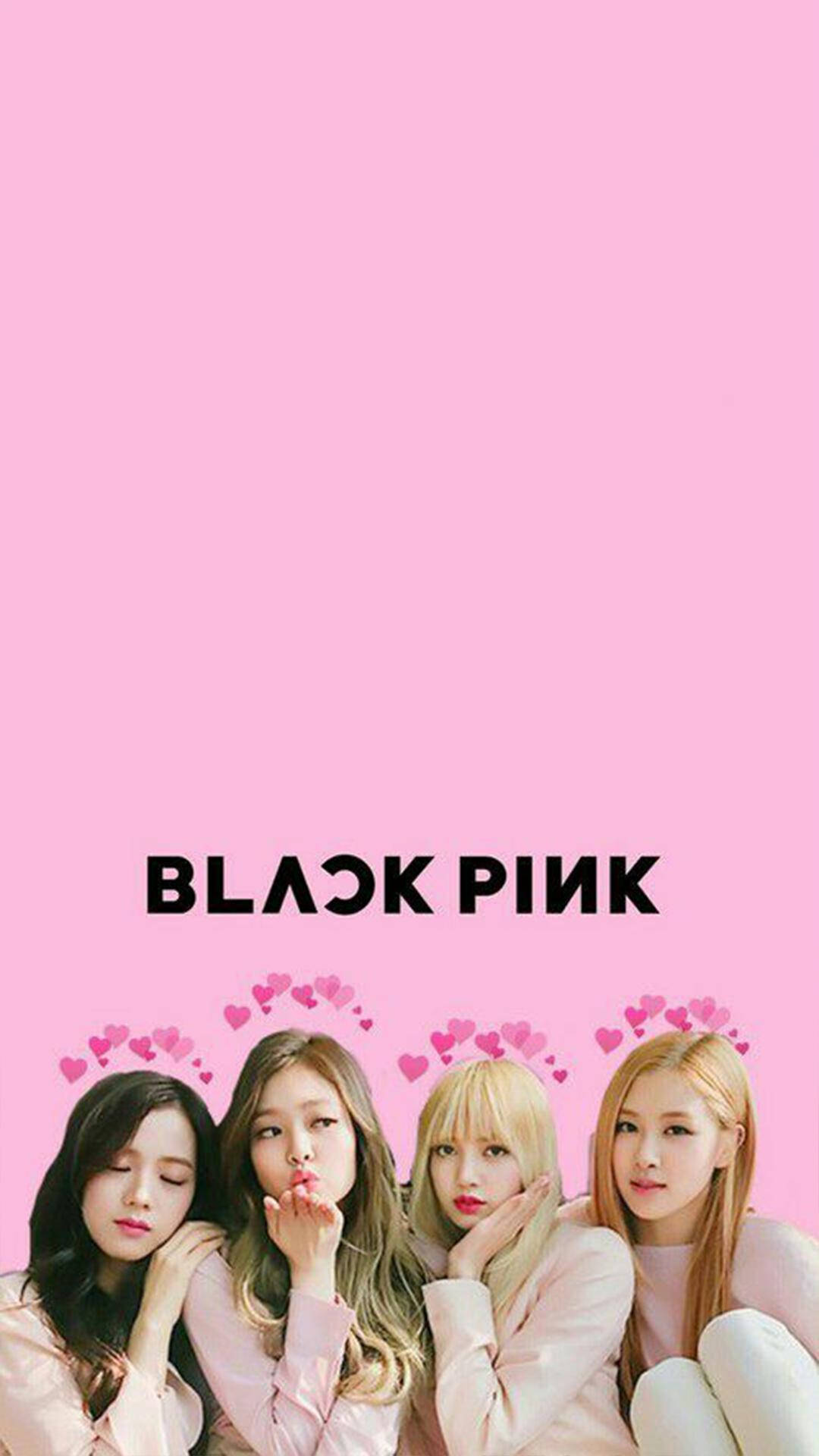 BLACKPINK與心形圖案壁紙