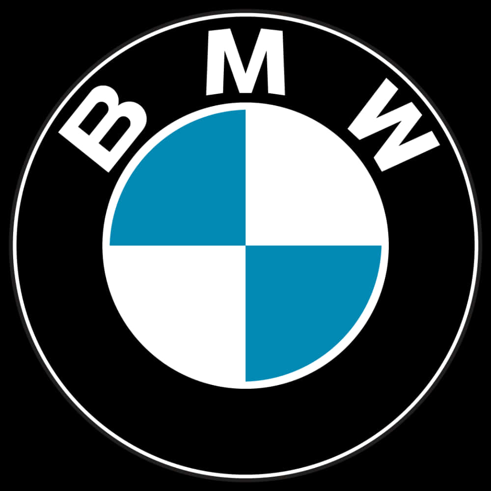 BMW標誌黑色背景 壁紙 — 經典BMW標誌，黑色背景上帶有藍色和白色象限。