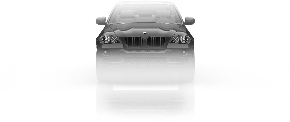 黑色BMW正面視圖 壁紙 — 時尚黑色寶馬SUV正面視圖，帶有發光頭燈和光澤黑色表面上的完美倒影。