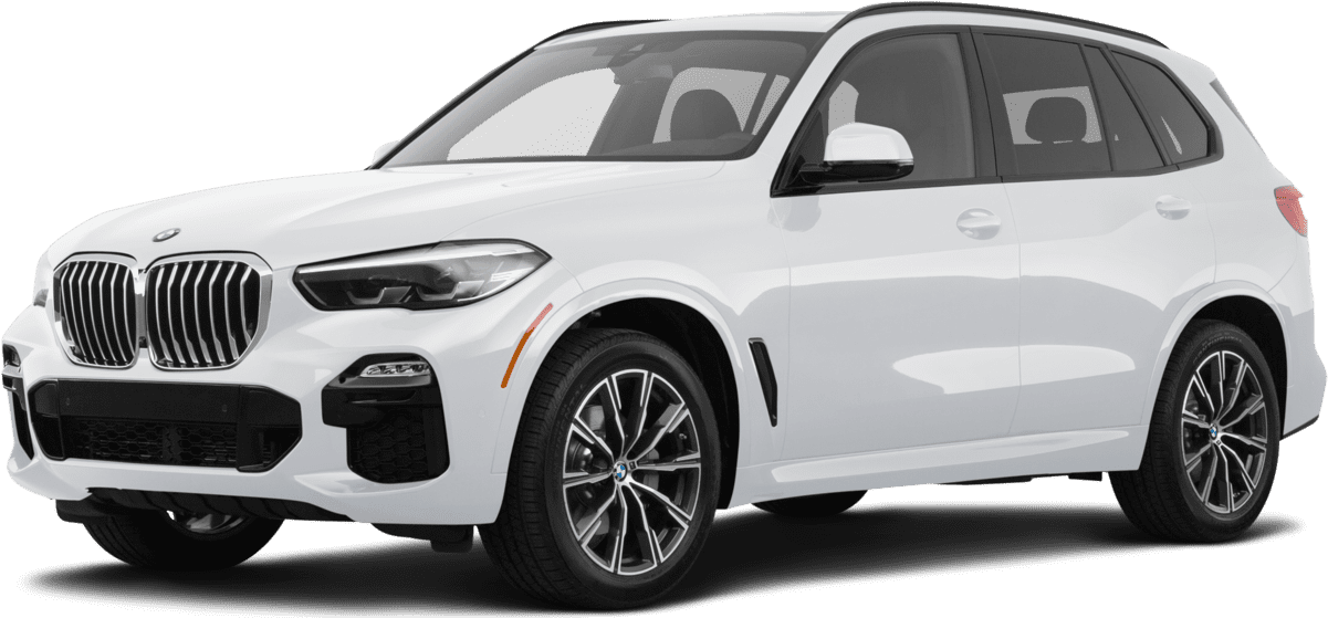 白色BMW X5休旅車側面視圖 壁紙 — 一輛純白色BMW X5 SUV在攝影棚燈光下展示，線條流暢，合金輪轂拋光精緻。