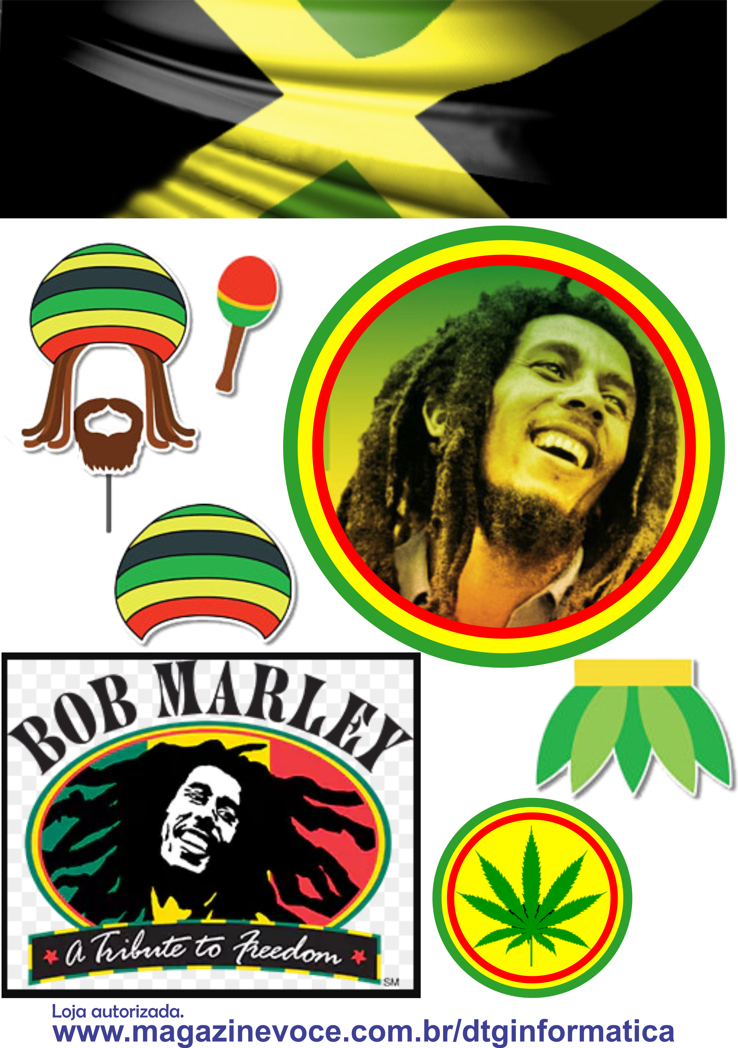 Bob Marley致敬拼貼 壁紙