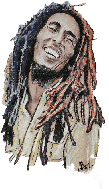 Bob Marley 笑住嘅藝術作品 壁紙