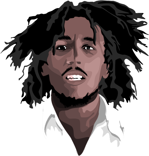 Bob Marley 向量肖像 壁紙