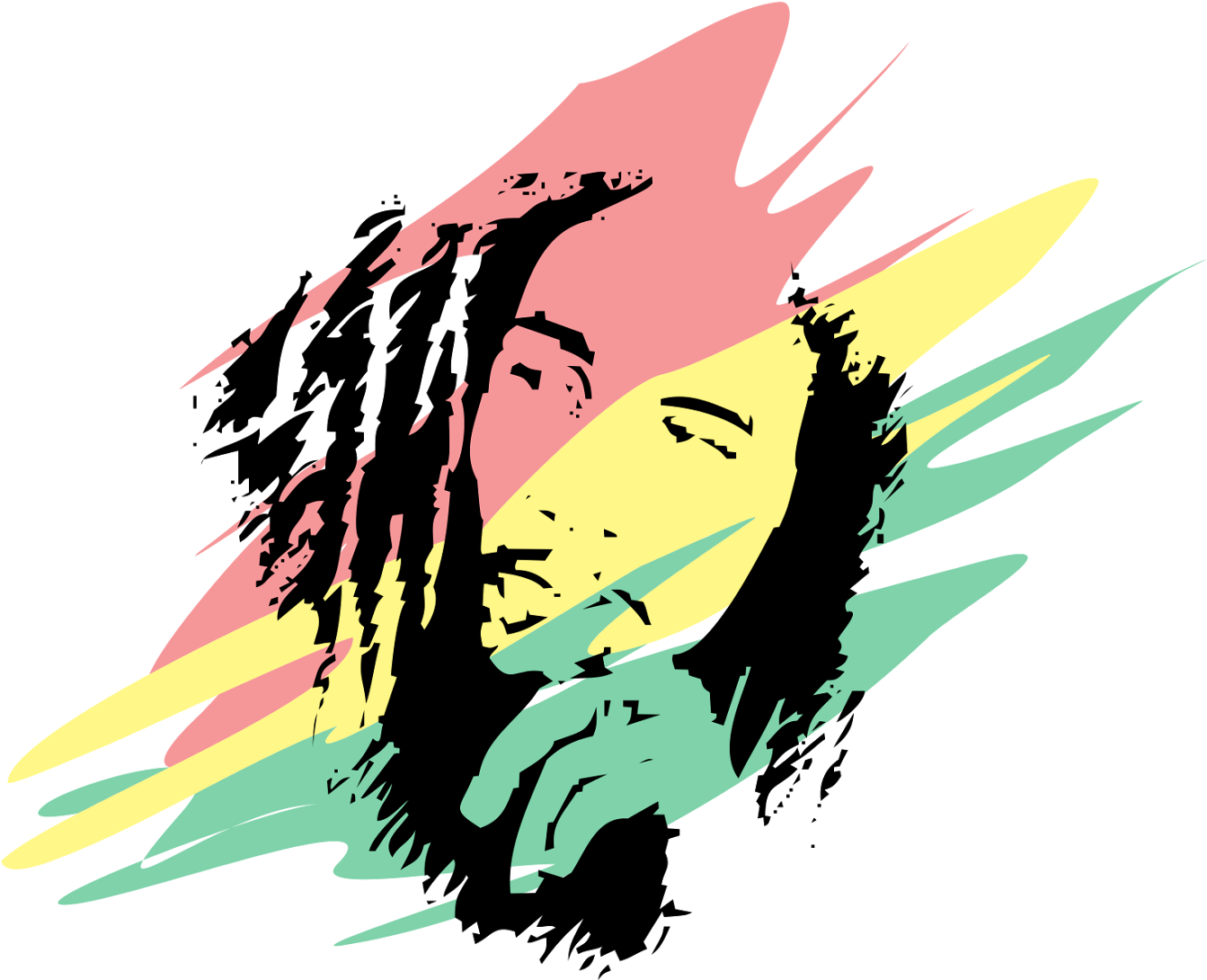 Bob Marley 拉斯塔色彩剪影 壁紙