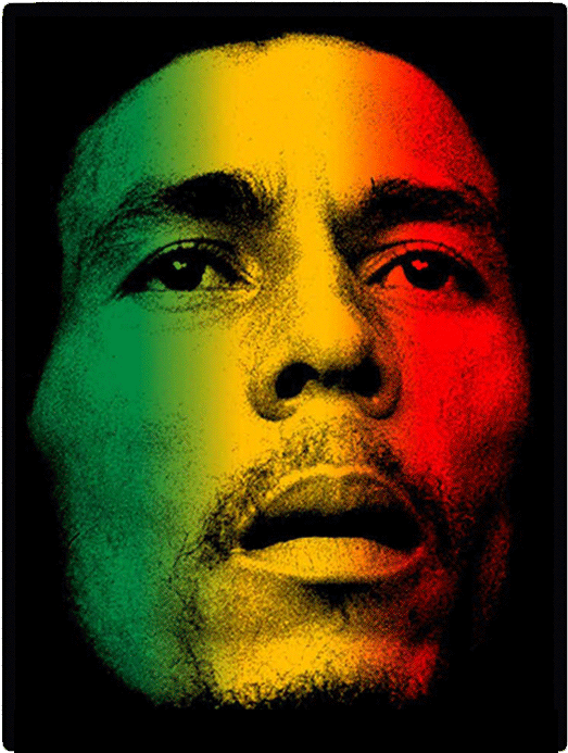 Bob Marley 拉斯特法里色彩肖像 壁紙