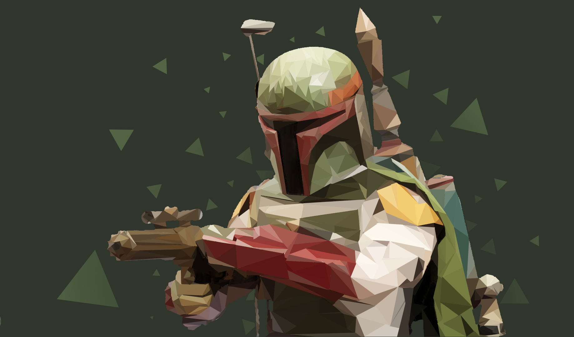 Boba Fett 1837 x 1080 背景 壁紙