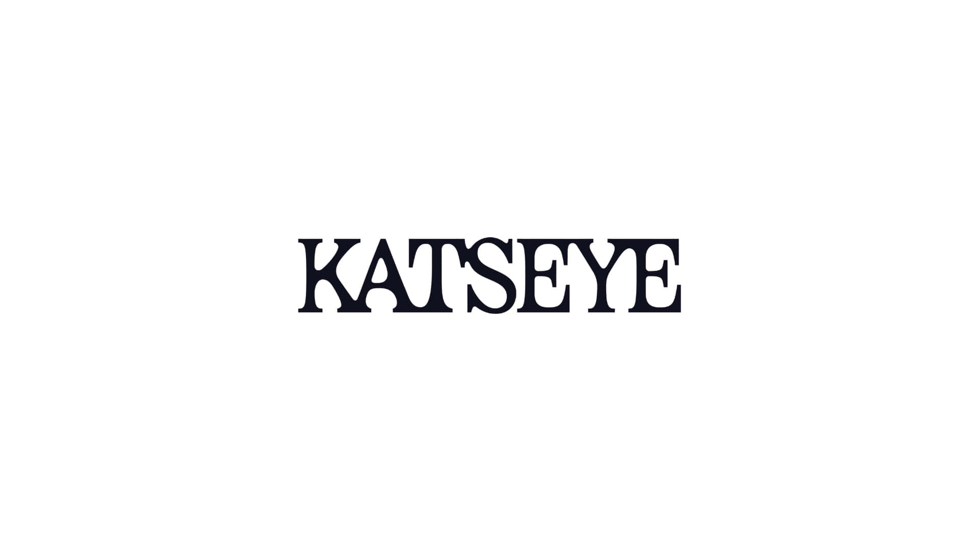  壁紙 — 粗體黑色襯線文字 katseye 居中於純白色背景上。