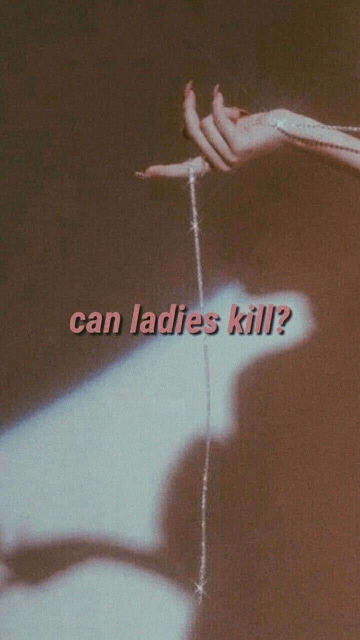 一隻手拿著繩子懸在陰影上方，文字問女士能否殺人