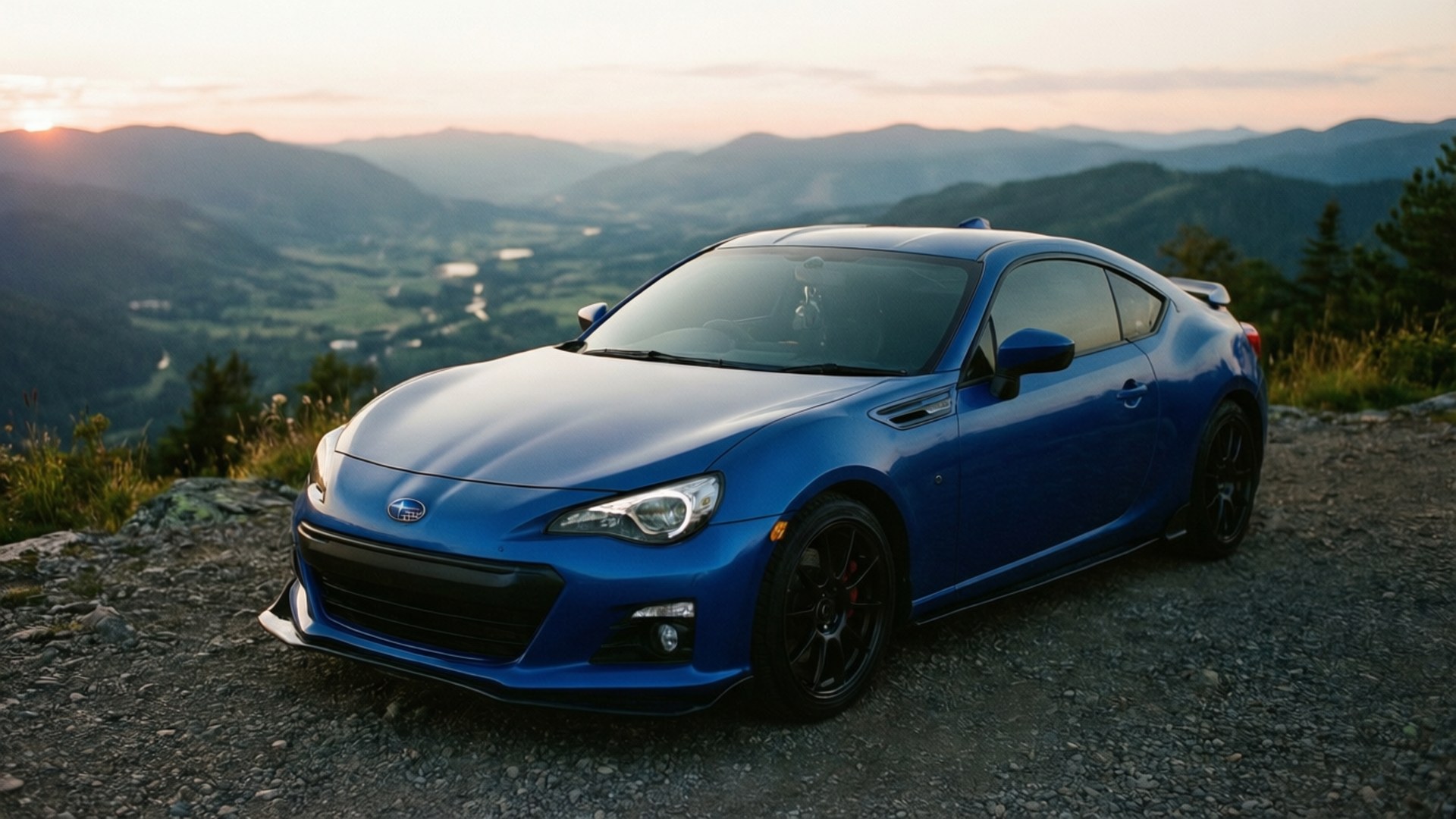 BRZ 山景日落 壁紙