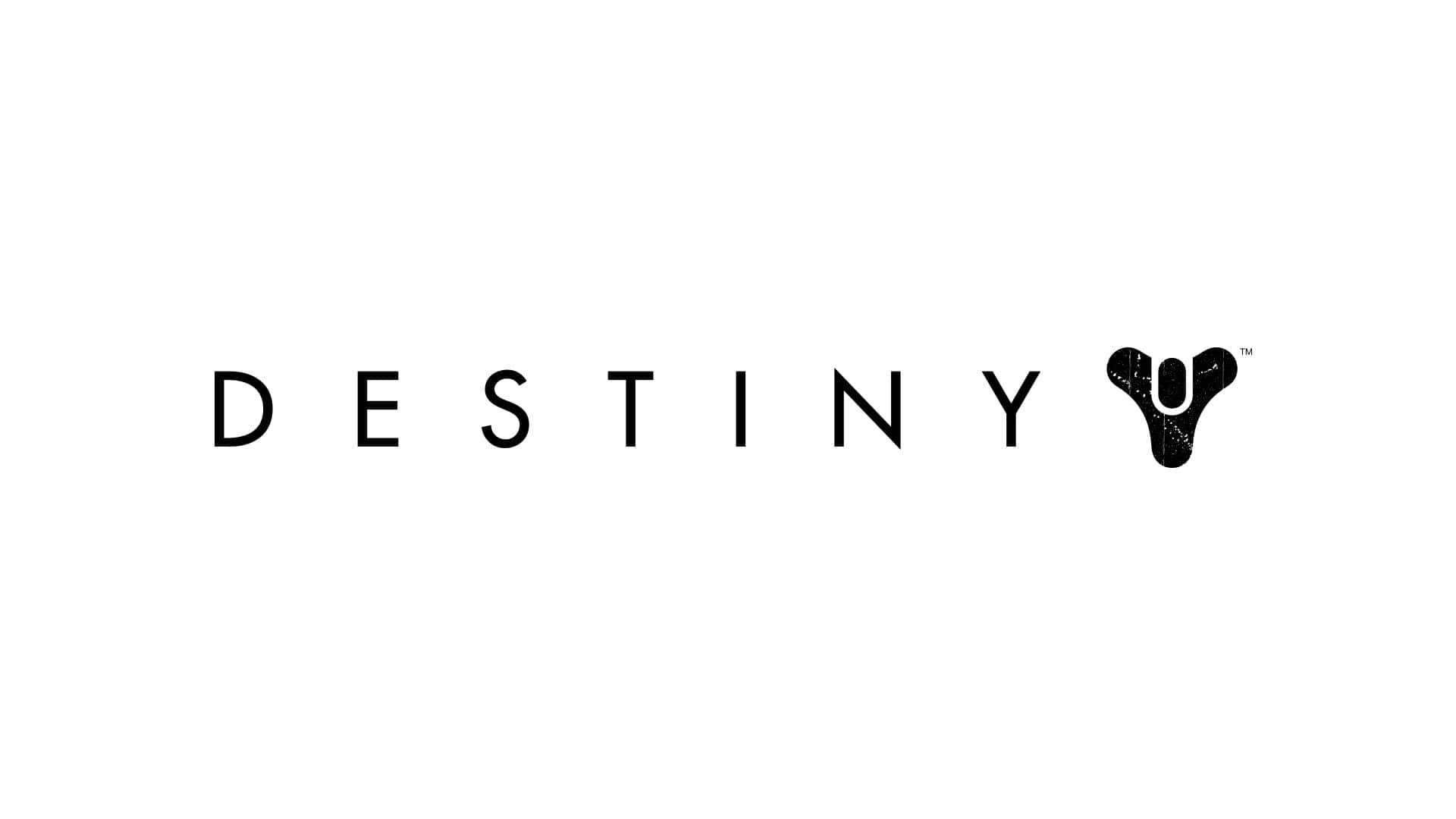 Destiny 標誌以黑色文字和風格化的 y 符號呈現於白色背景上。